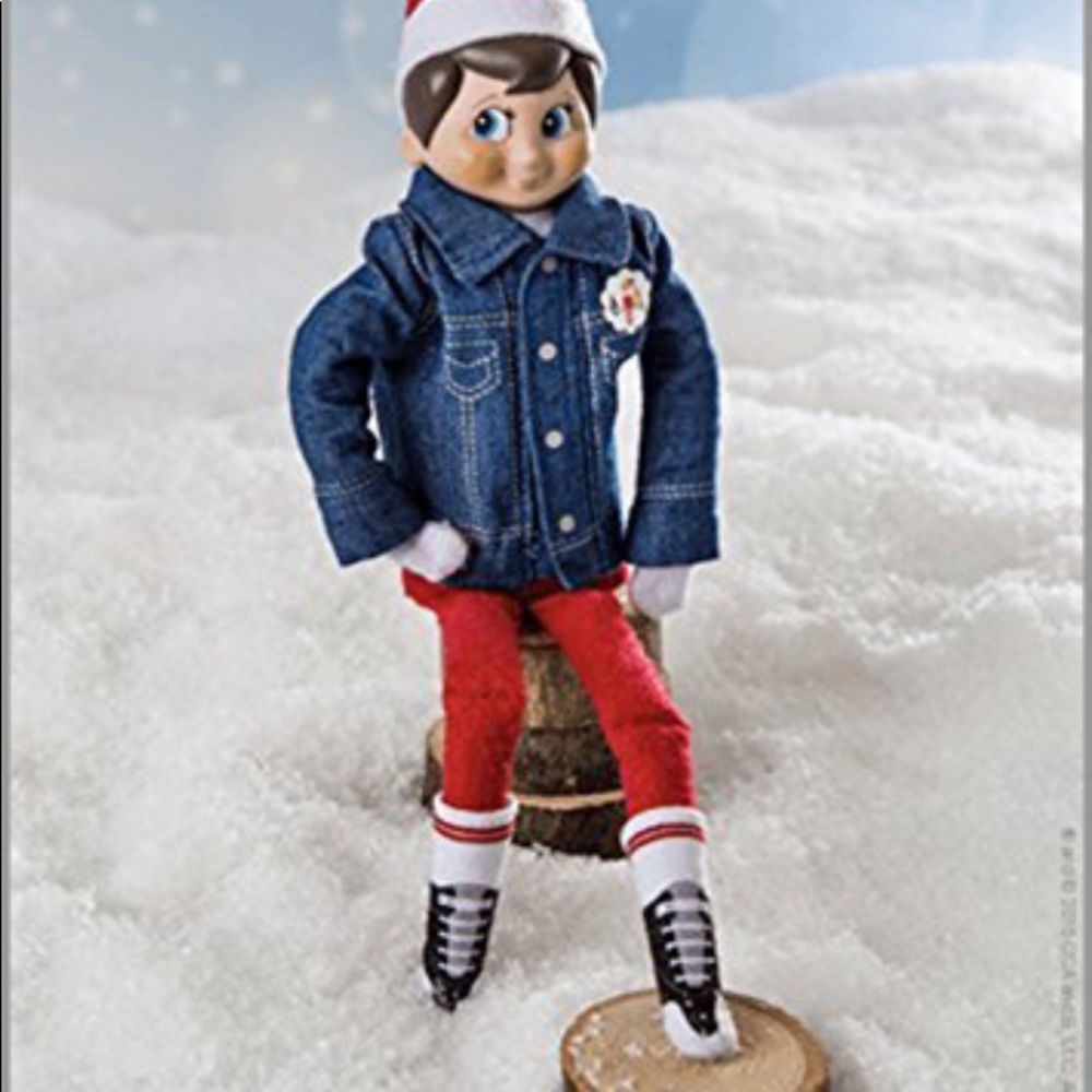 Elf on the shelf “SLEIGH RIDER DENIM JACKET” outfi